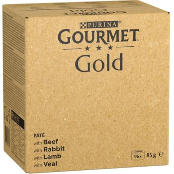 96x85g Gourmet Gold 1. finom pástétom nedves macskatáp vegyesen kép