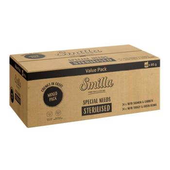 96x85g Smilla Sterilised falatok zöldséggel nedves macskatáp kép