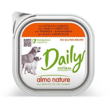 9x300g Almo Nature Daily Borjú & sárgarépa nedves kutyatáp kép