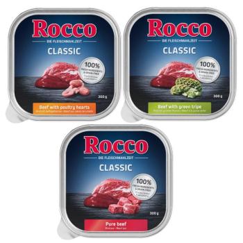 9x300g Rocco tálcás nedves kutyatáp vegyes próbacsomag- Classic Mix 1: marha pur, pacal, szárnyasszív kép