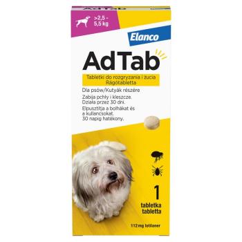 AdTab™ rágótabletta kutyák részére 1 db / 2,5-5,5 kg kép