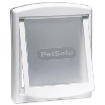 PetSafe műanyag ajtó átlátszó fehér csappantyúval, kivágással 28,1x23,7cm