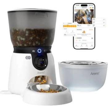 Arenti Smart Pet Feeder Kit with 3MP/2K WiFi Camera, Matching Pet Water Fountain kép