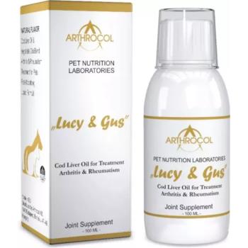 Arthrocol Lucy & Gus tőkehal-májolaj kutyáknak és macskáknak 100 ml kép