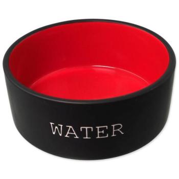 Bowl Dog Fantasy kerámia WATER fekete/piros 16x6,5cm, 850ml kép