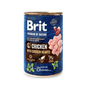 Brit Premium by Nature Adult Chicken with Chicken Hearts konzerv 6x800g kép