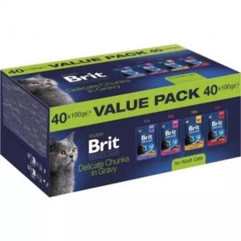 Brit Premium Cat pouches for adult cats 40x100g kép