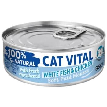 Cat Vital Soft Paté Mousse white fish & chicken 85 g kép
