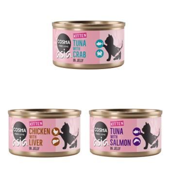 Cosma Asia Kitten aszpikban gazdaságos csomag 24 x 85 g - Vegyes csomag kép