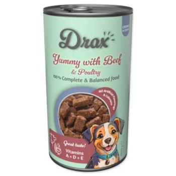 Drax Adult konzerv marha- és baromfihússal 1240g kép
