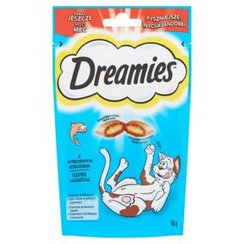 Dreamies jutalomfalat macskák számára lazaccal 180 g kép