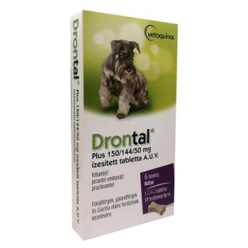 Drontal® Plus 150/144/50 mg ízesített tabletta A.U.V. 6 tabletta kép
