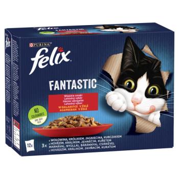 Felix Fantastic Vegyes Válogatás csirkével, marhával, nyúllal, báránnyal 12 x 85 g kép