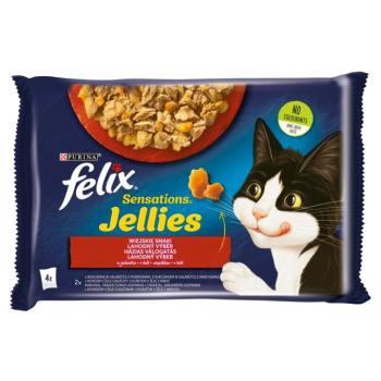 Felix Sensations Jellies Házias Válogatás marhával, csirkével 12 x (4 x 85 g) kép