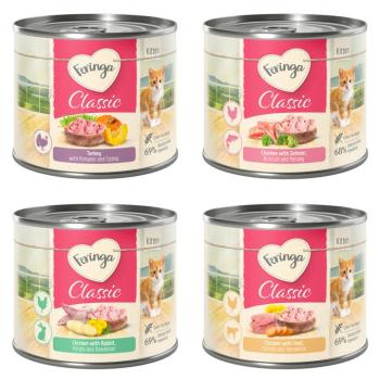Feringa Kitten Classic Meat gazdaságos csomag 24 x 200 g Vegyes csomag 3 változattal kép