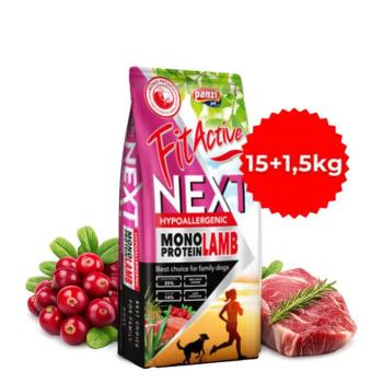 FitActiveNEXT Hipoallergén száraz kutyatáp MONO LAMB (Bárány - vörösáfonya) kép
