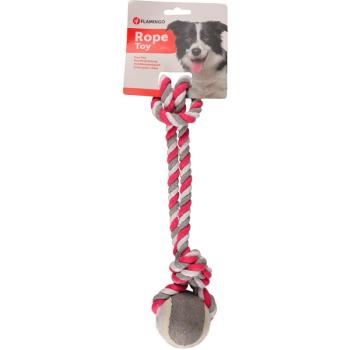 Flamingo Jim Pull Rope - kötél teniszlabdával, pink S kép