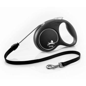 Flexi Black Design zsinóros M 5 m 20 kg fekete/ezüst kép