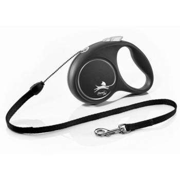 Flexi Black Design zsinóros S 5 m 12 kg fekete/ezüst kép