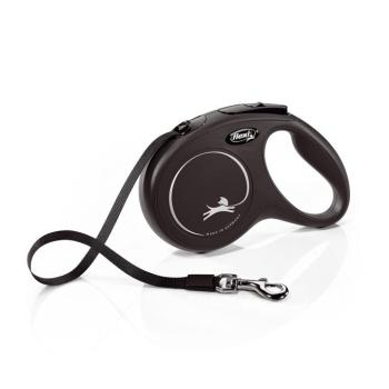 flexi Classic szalagpóráz kutyáknak, fekete, M méret, max. 25kg kép