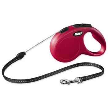 Póráz Flexi Classic Új kábel S piros 5m