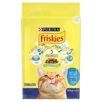 Friskies Steril száraz macskaeledel - lazaccal és hozzáadott zöldségekkel 2 x 10 kg kép