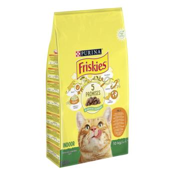 Friskies száraz macskaeledel - Indoor csirkével és hozzáadott kerti zöldségekkel 2 x 10 kg kép