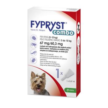 Fypryst Combo rácsepegtető oldat kistestű kutyák számára 5 x (1 x 0,67 ml) kép