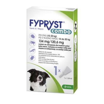 Fypryst Combo rácsepegtető oldat közepes testű kutyák számára 5 x (1 x 1,34 ml) kép
