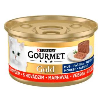 GOURMET GOLD Marhával pástétom nedves macskaeledel - 12x85 g kép