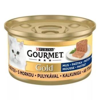 GOURMET GOLD Pulykával pástétom nedves macskaeledel - 12x85 g kép