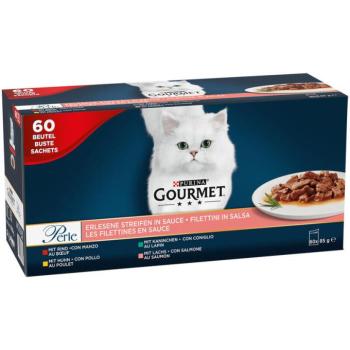 Gourmet Perle beef/rabbit/salmon/chicken 60x85 g kép