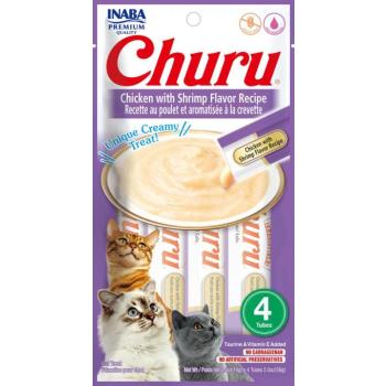 Inaba Cat Churu Püré - csirke, garnélával 4 x (4 x 14 g) kép