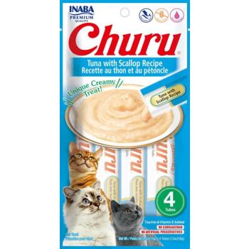 Inaba Cat Churu Püré - tonhal, fésűkagylóval 4 x (4 x 14 g) kép