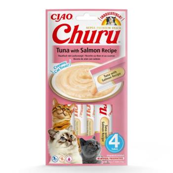 Inaba Cat CIAO Churu Püré - tonhal, lazaccal 4 x (4 x 14 g) kép
