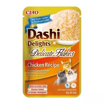 Inaba Dashi Delights Delicate Flakes nedves macskaeledel - csirke 4 x 40 g kép
