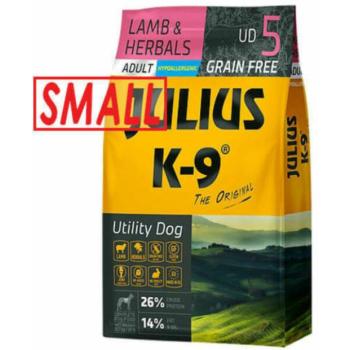 Julius-K9 Grain Free Hypoallergenic Utility Dog Adult Small Lamb & Herbals 10 kg kép