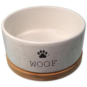 Dog Fantasy kerámia fehér WOOF tál csészealjjal 16x6,5cm, 850ml kép