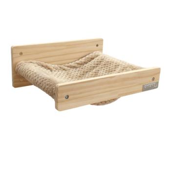 Kerbl Pet Timber fali függőágy, natúr/szürke, macska kép