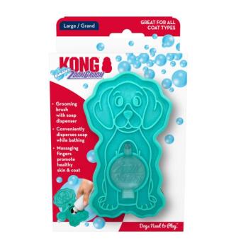 KONG Zoom Groom Bubbles tölthető masszázskefe kutyáknak, 11,4x7x7cm kép