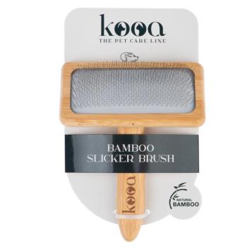 kooa szőrzetápoló bambusz drótkefe- H 15,5 x Sz 12,2 cm kép