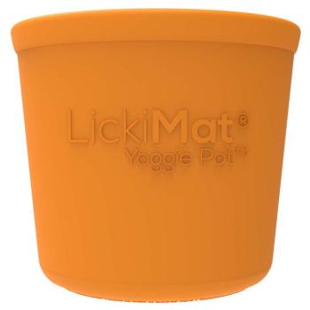 LickiMat Yoggie Pot jutalomfalatos játék, narancssárga, kutyáknak kép