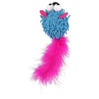 MC Rainbow Relax játék egér tollal és macskabújóval kék 6 cm kép
