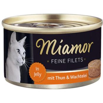 Miamor Feine Filets tuna & quail eggs tin 100 g kép