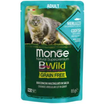 Monge BWild Grain Free Adult cod with shrimps & vegetables 85 g kép