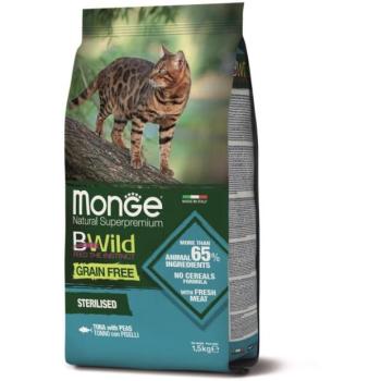 Monge BWild Grain Free Sterilised tuna with peas 1,5 kg kép