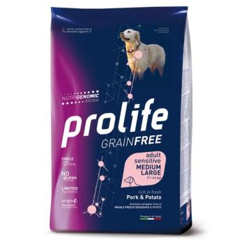 Multipack megtakarítás! 2 x Prolife - 2 x 10 kg Grain Free Adult Sensitive Medium/Large sertéshús és burgonya, gabonamentes felnőtteknek kép