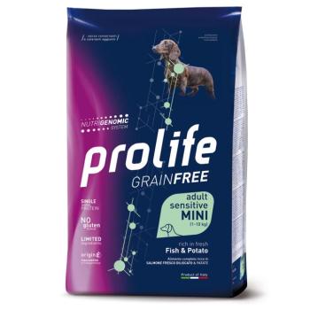 Multipack megtakarítás! 2 x Prolife - 2 x 7 kg Grain Free Adult Sensitive Mini hal és burgonya, gabonamentes felnőtteknek kép