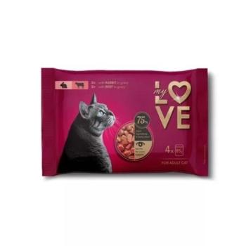 My Love Felnőtt Macska Alutasak Csomag – Nyúl, Marha 4x85g kép