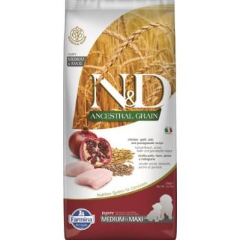 N&D Ancestral Grain Puppy Medium & Maxi chicken & pomegranate 12 kg kép